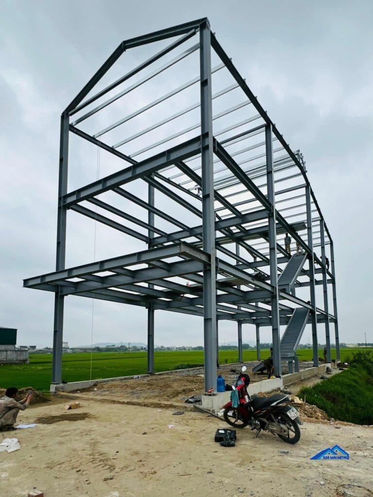 nhà khung thép tiền chế